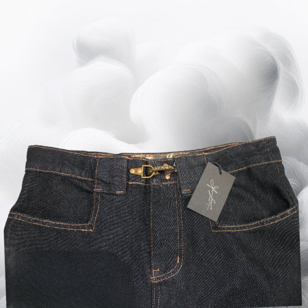 Fine Culture Ebony V6, Urban Street Wear Black Baggies Jean, Size Medium - Picture 7 of 12